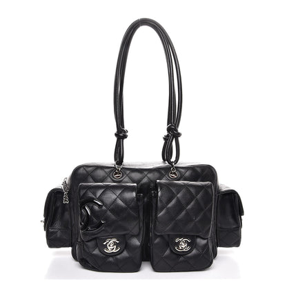 Chanel Calfskin Quilted Small Cambon Multipocket Reporter Black 1 of 10