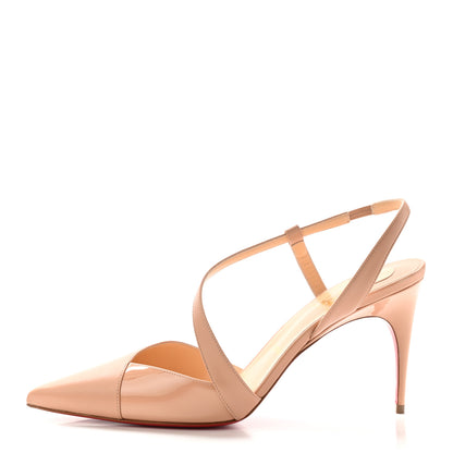 Christian Louboutin Nappa Patent Platina 85 Pumps 41 Nude 1 of 13