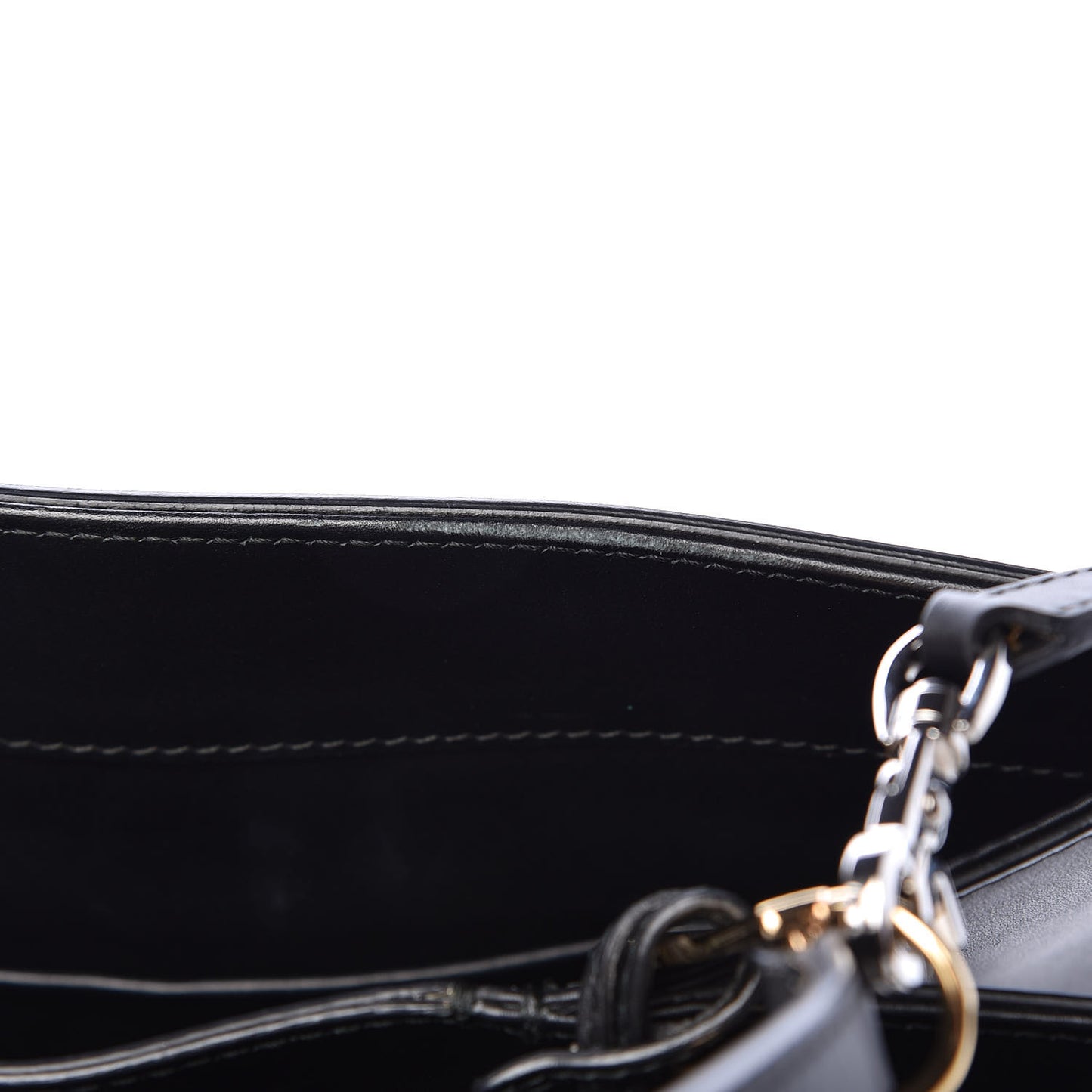 Calfskin Le Dix Soft Cabas M Shoulder Bag Black