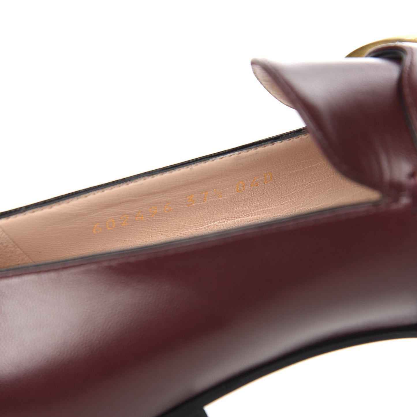 Malaga Kid Womens GG Marmont Loafers 37.5 Vintage Bordeaux