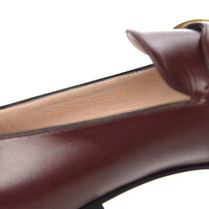 Gucci Malaga Kid Womens GG Marmont Loafers 37.5 Vintage Bordeaux 9 of 10