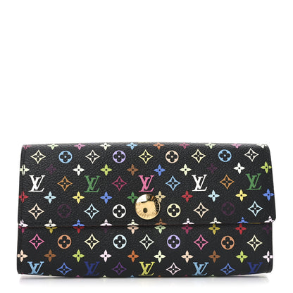 Louis Vuitton Monogram Multicolor Sarah Wallet Black Grenade 1 of 6
