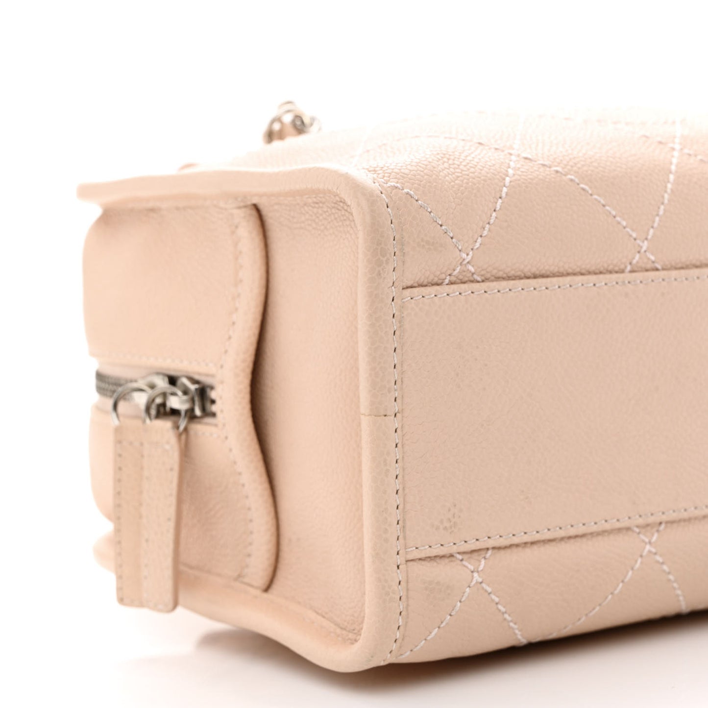 Caviar Quilted Small Deauville Bowling Bag Light Pink