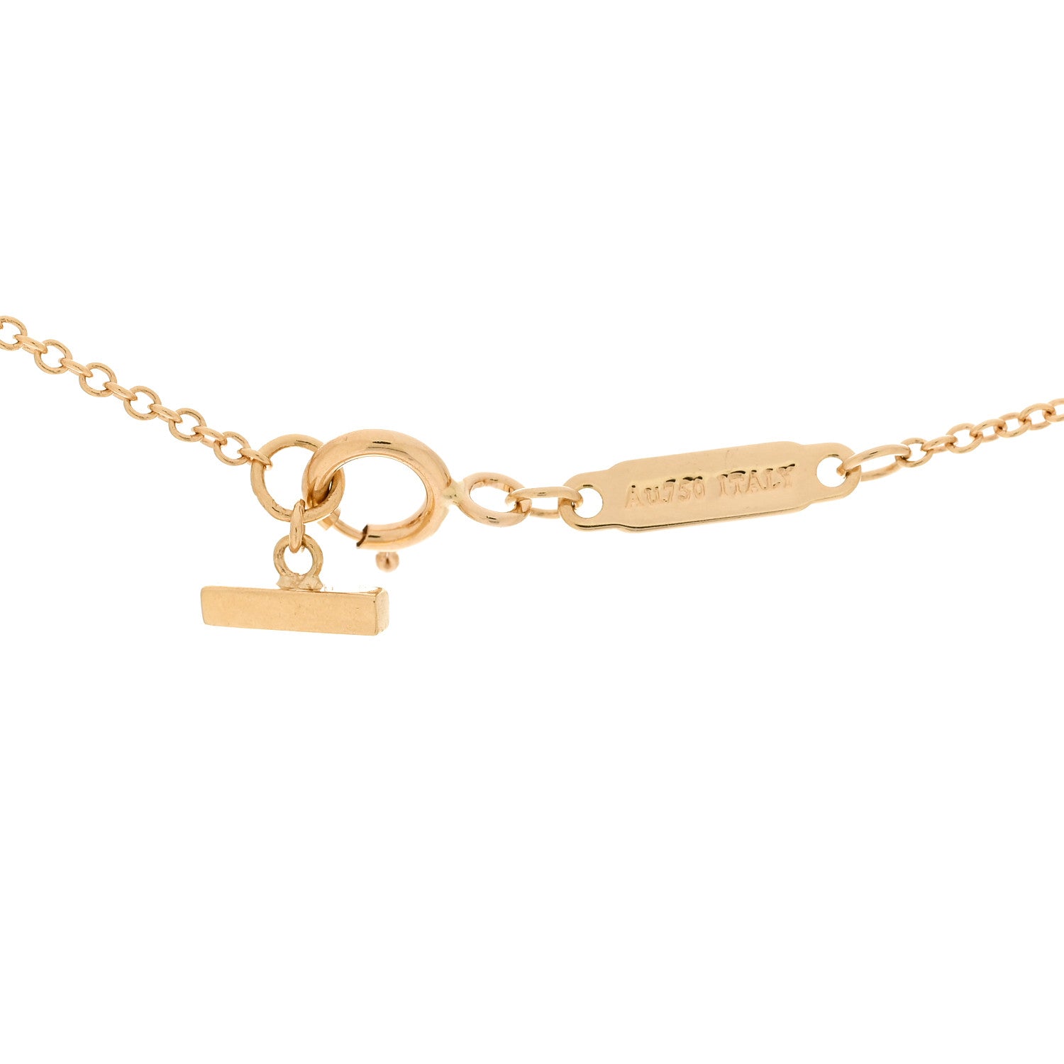 Tiffany 18K Yellow Gold Diamond Mini T Smile Pendant Necklace 4 of 5