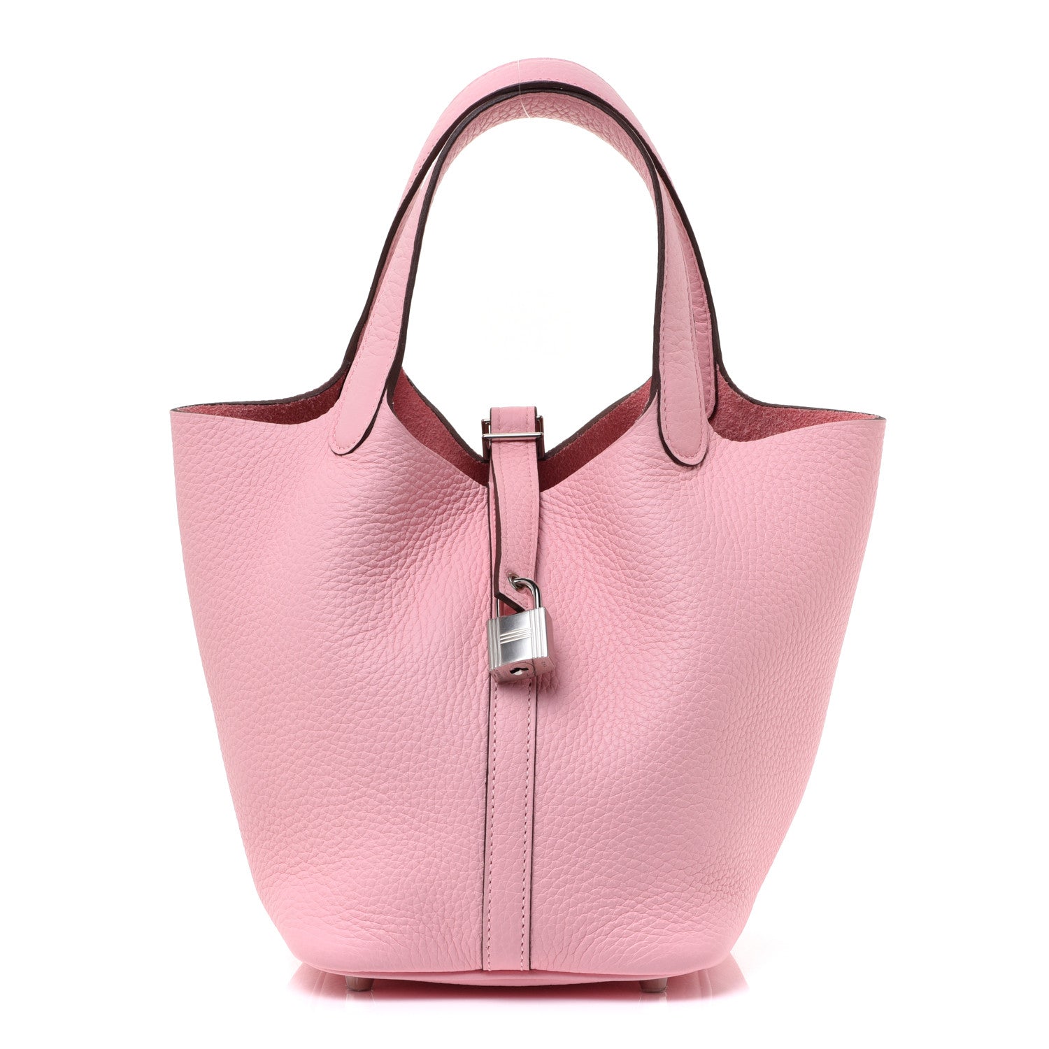 Hermes Taurillon Clemence Picotin Lock 18 PM Rose Sakura 1 of 10