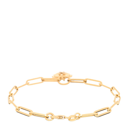 Foundrae 18K Yellow Gold Diamond Miniature Heart Initial Love Classic Fob Clip Chain Bracelet 2 of 5