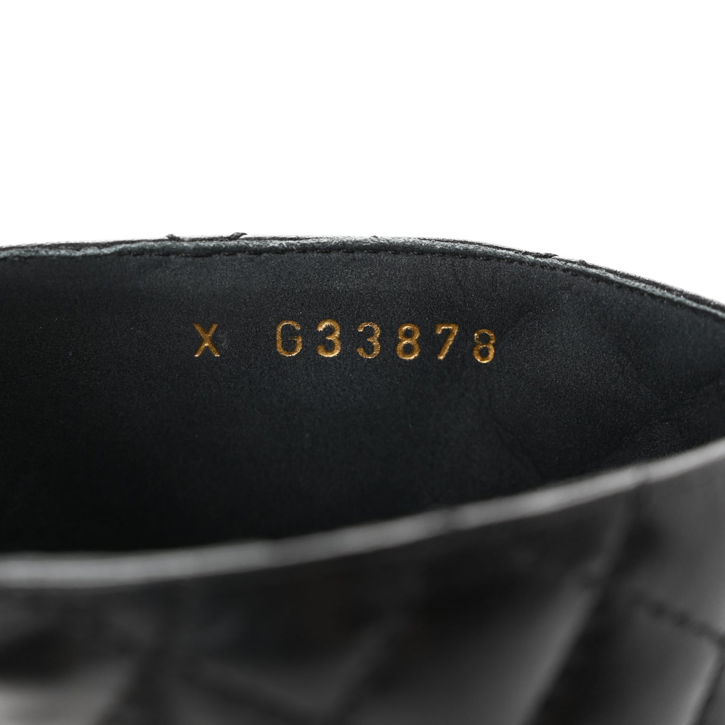 Goatskin Patent Calfskin Quilted Cap Toe CC Mules 40.5 Black