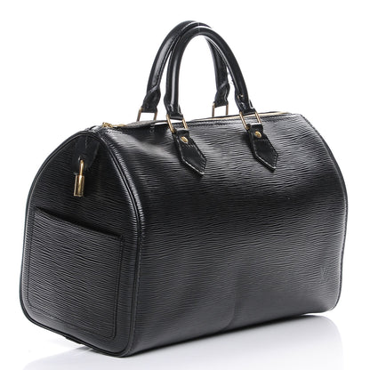 Louis Vuitton Epi Speedy 30 Black 3 of 8