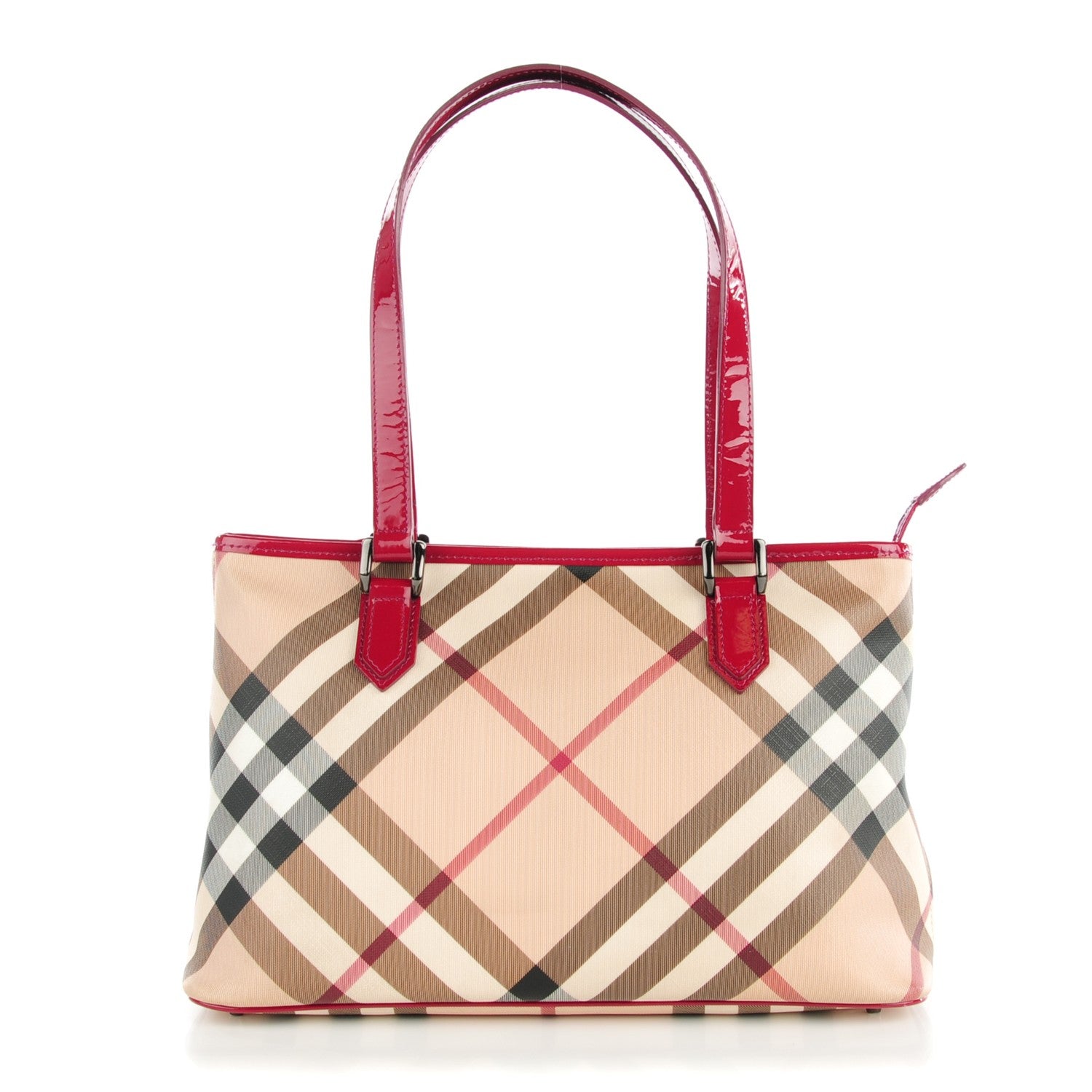 Burberry Supernova Check Regent Tote Berry 1 of 9