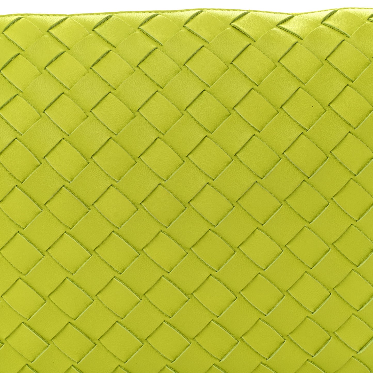 Nappa Intrecciato Small Turn Pouch Acid Kiwi