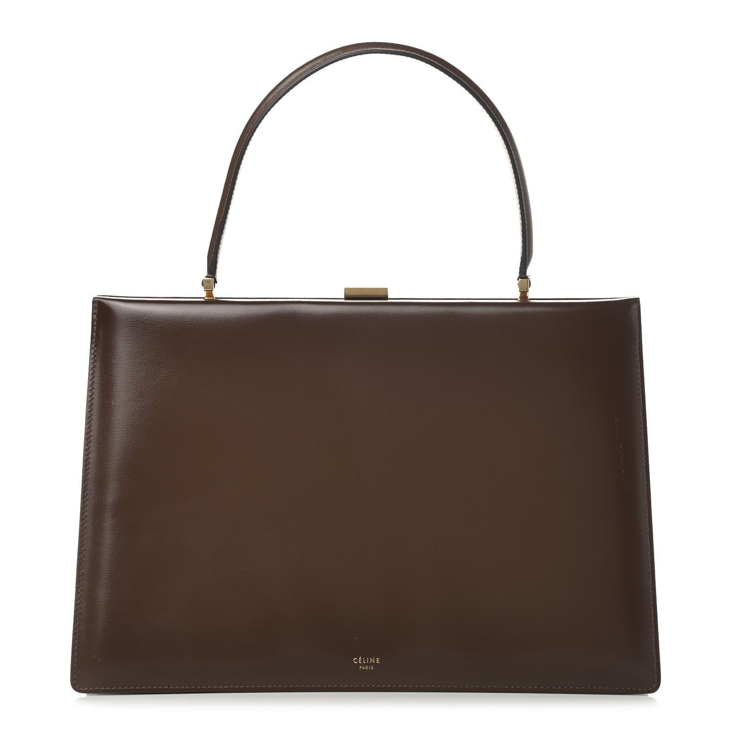 Celine Patina Box Calfskin Medium Clasp Bag Camel 1 of 12