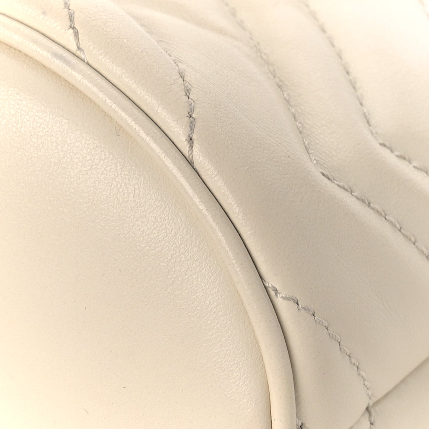 Gucci Calfskin Matelasse Mini GG Marmont 2.0 Bucket Bag White 8 of 12