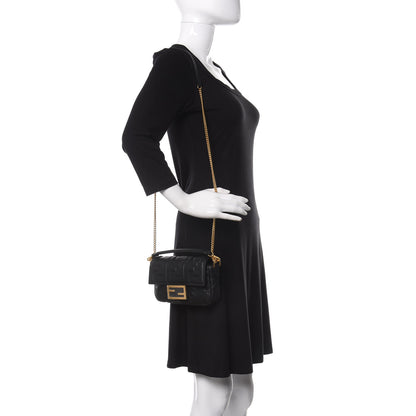 Fendi Nappa FF 1974 Embossed Mini Baguette Black 2 of 11