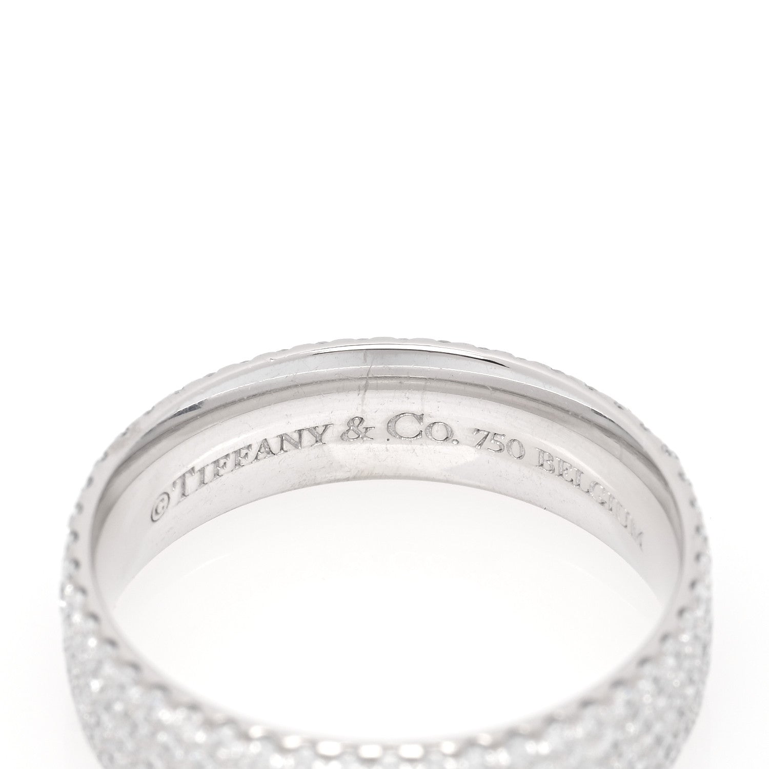 Tiffany 18K White Gold Diamond Metro Five-Row Ring 47 4 4 of 4