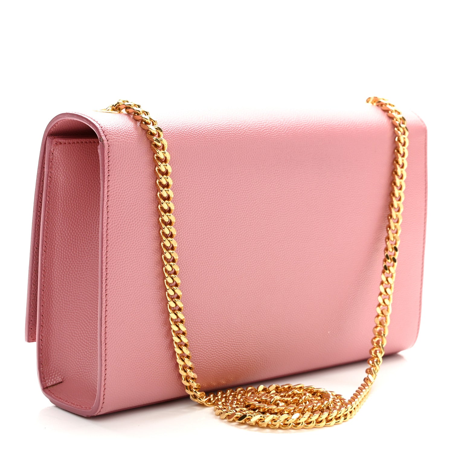 Saint Laurent Grain De Poudre Medium Classic Monogram Kate Satchel Dark Rose 3 of 10