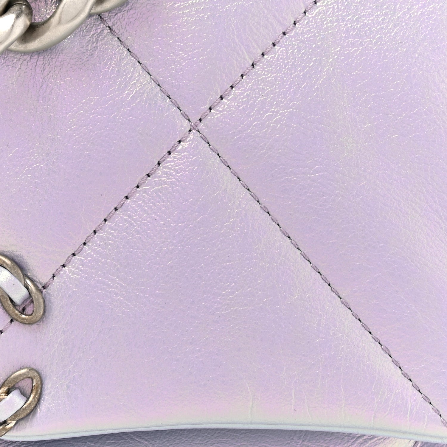 Chanel Iridescent Calfskin Quilted Medium Chanel 19 Flap Light Purple Blue 8 of 10