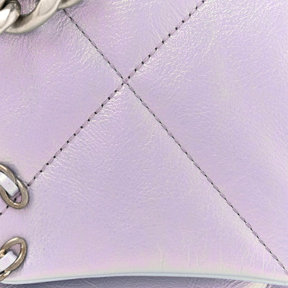 Chanel Iridescent Calfskin Quilted Medium Chanel 19 Flap Light Purple Blue 8 of 10