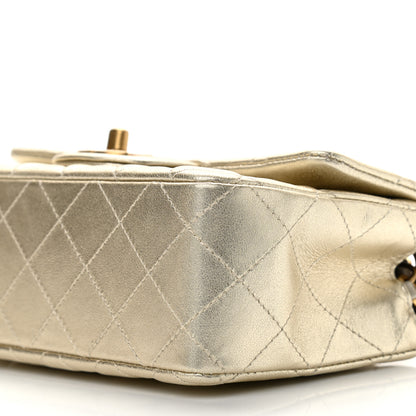 Chanel Metallic Lambskin Quilted Mini Rectangular Flap Gold 8 of 8