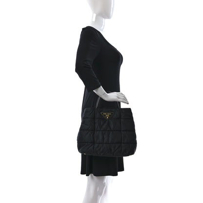 Prada Crispy Nylon Shopping Tote Black 2 of 8