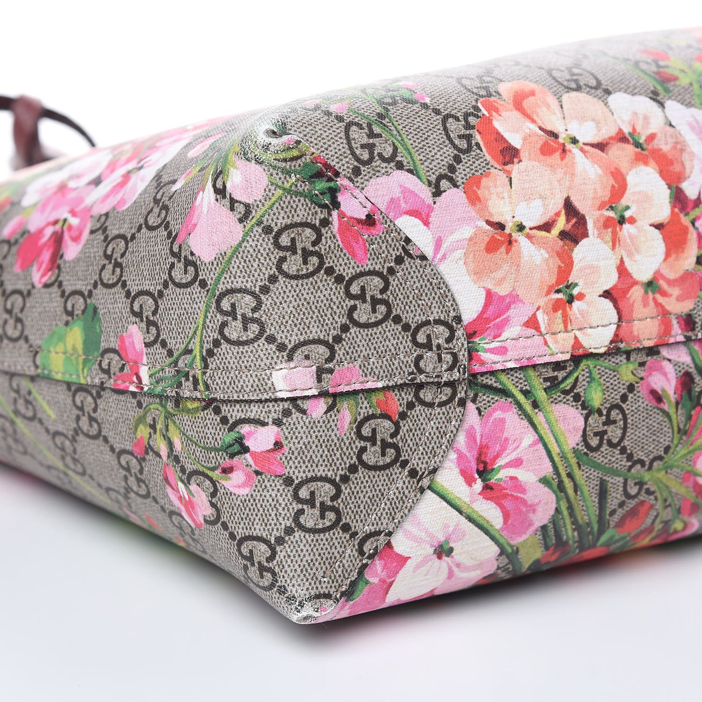 GG Supreme Monogram Blooms Medium Reversible Tote Beige Multicolor Dry Rose