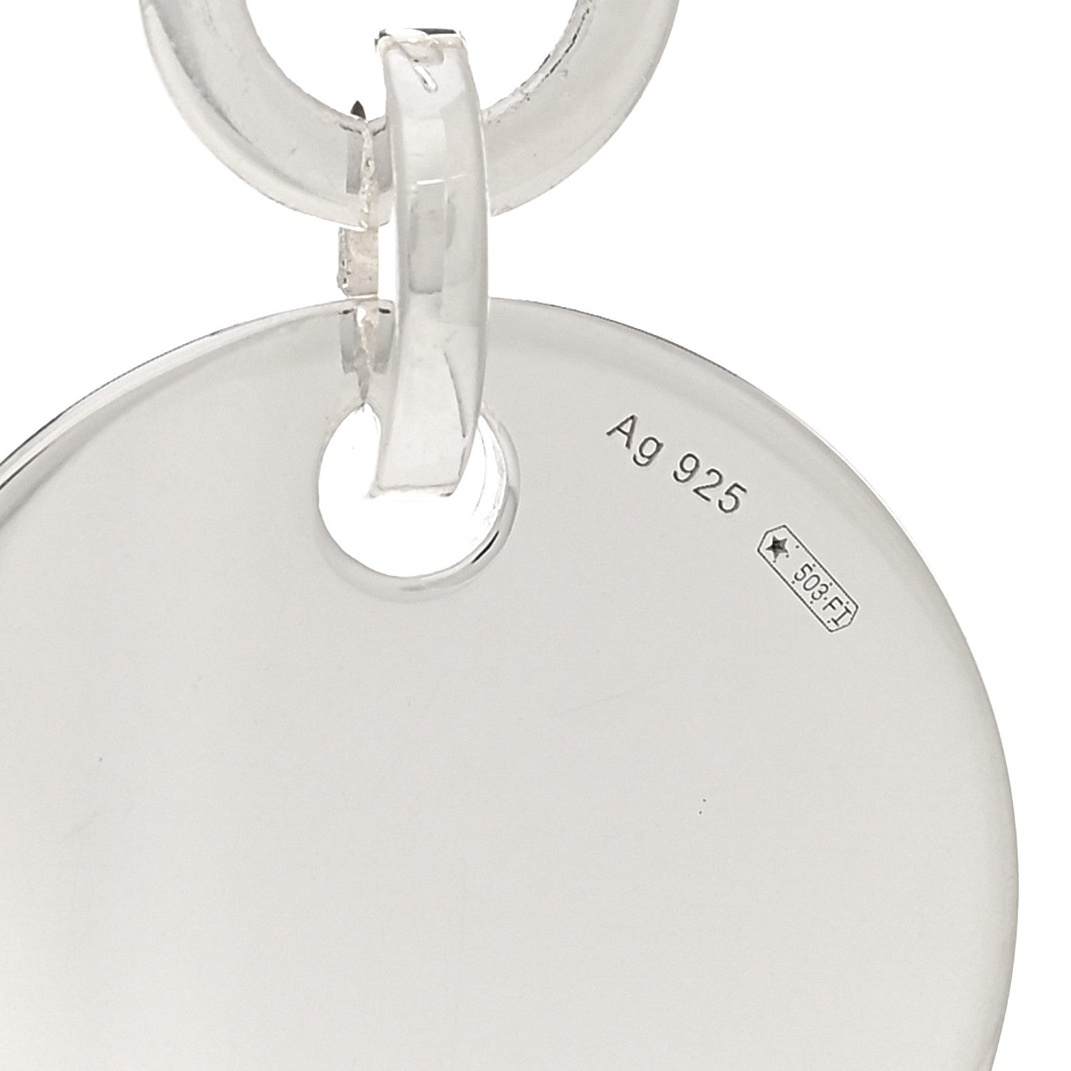 Gucci Sterling Silver Trademark Round Drop Earrings 4 of 5