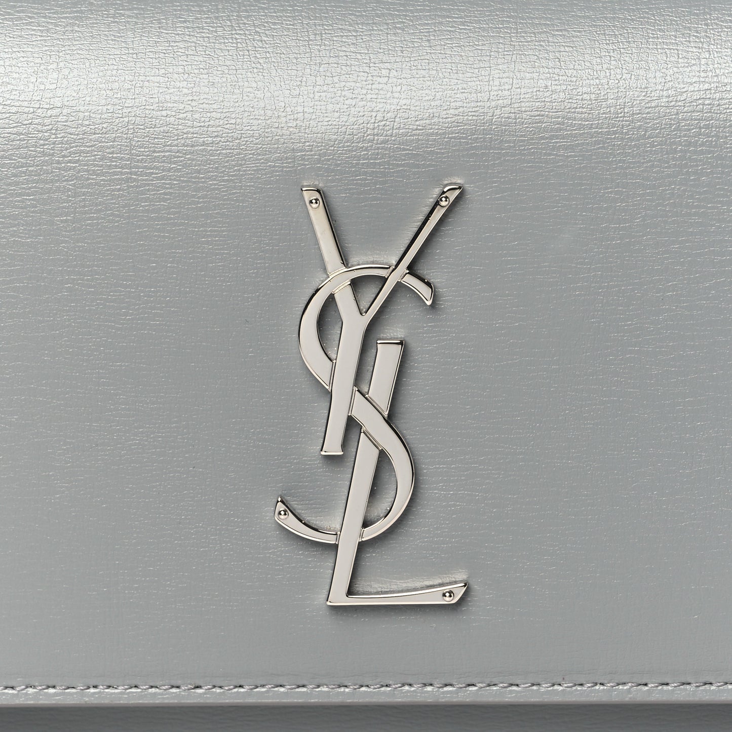Calfskin Monogram Sunset Top Handle Chain Wallet New Stone Grey