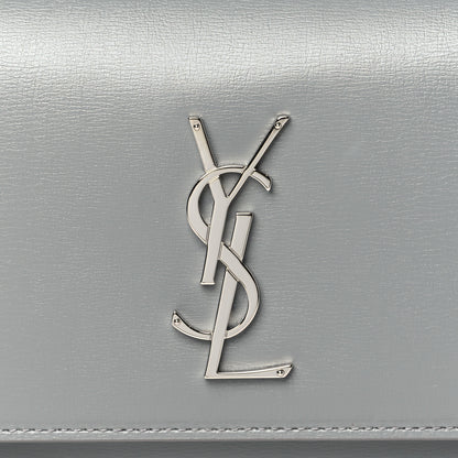 Saint Laurent Calfskin Monogram Sunset Top Handle Chain Wallet New Stone Grey 7 of 9