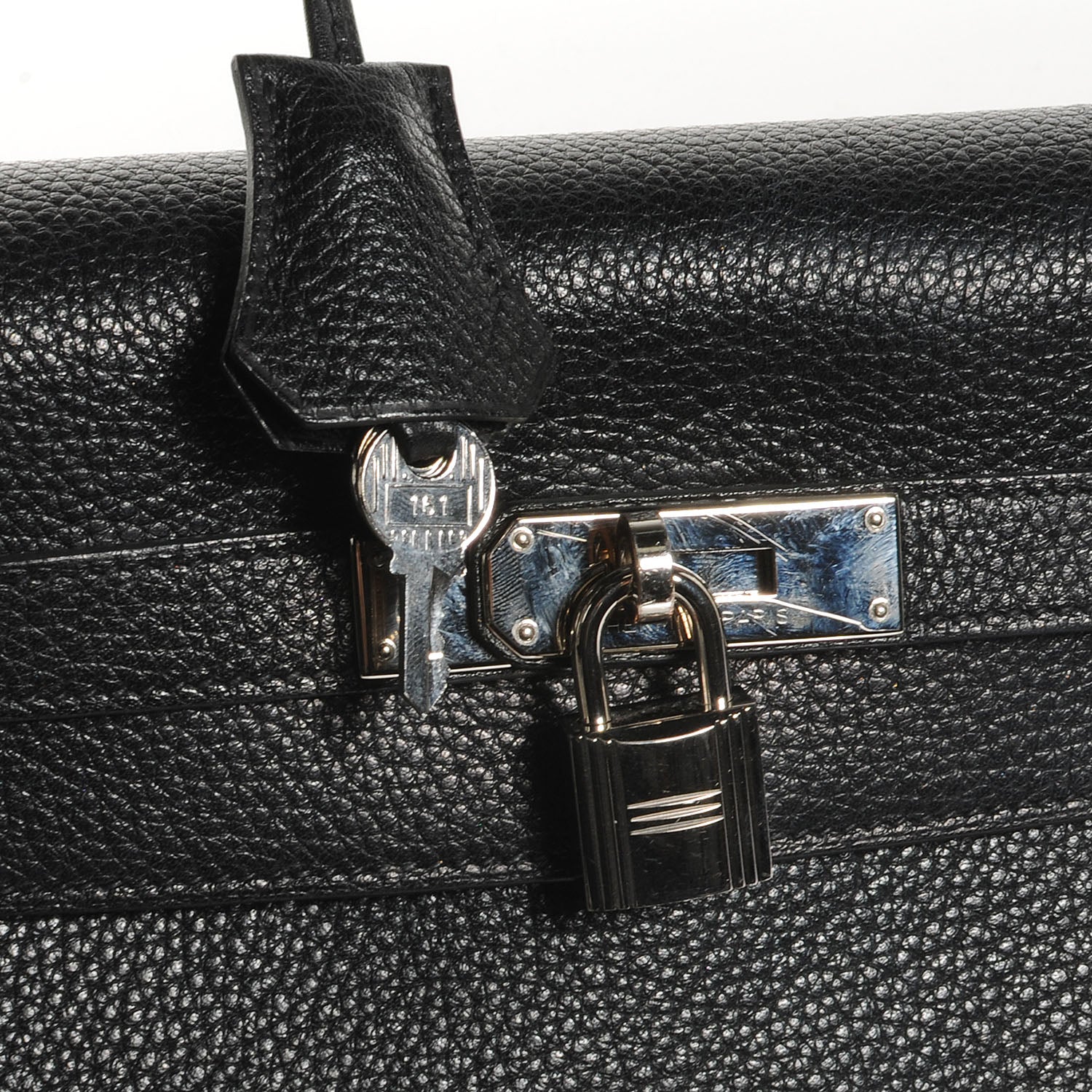 Hermes Taurillon Clemence Kelly 32 Black 5 of 9