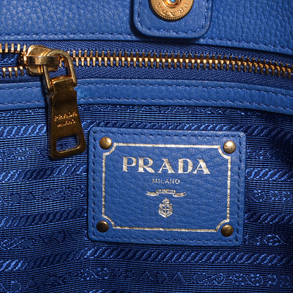 Prada Vitello Daino Medium Satchel Azzurro 5 of 11