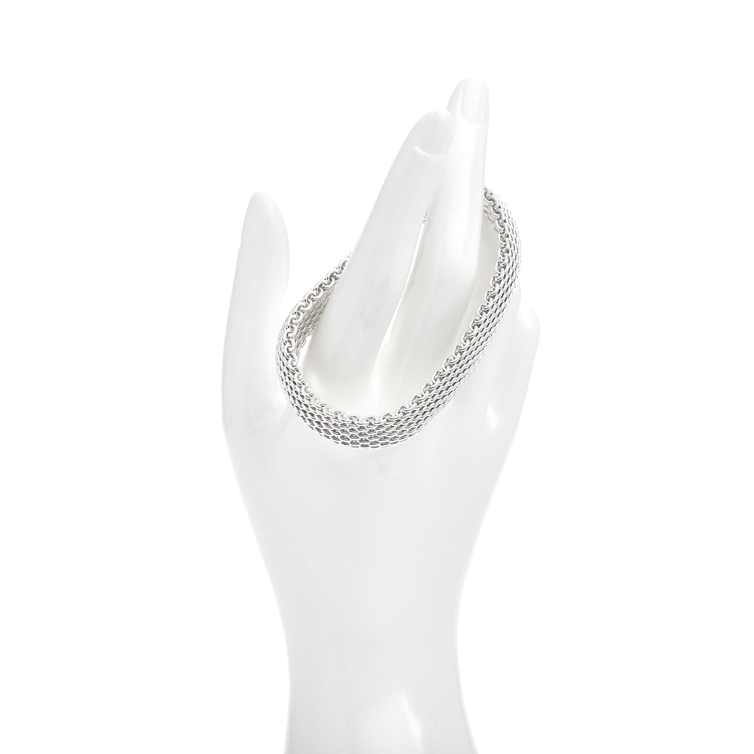 Tiffany Sterling Silver Somerset Mesh Bracelet 2 of 4