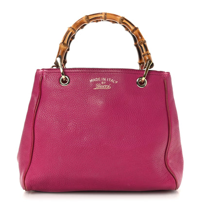 Gucci Calfskin Small Bamboo Shopper Tote Bright Bougainvillea 1 of 10