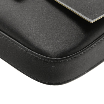 Fendi Silk Satin Phone Baguette Black 9 of 9