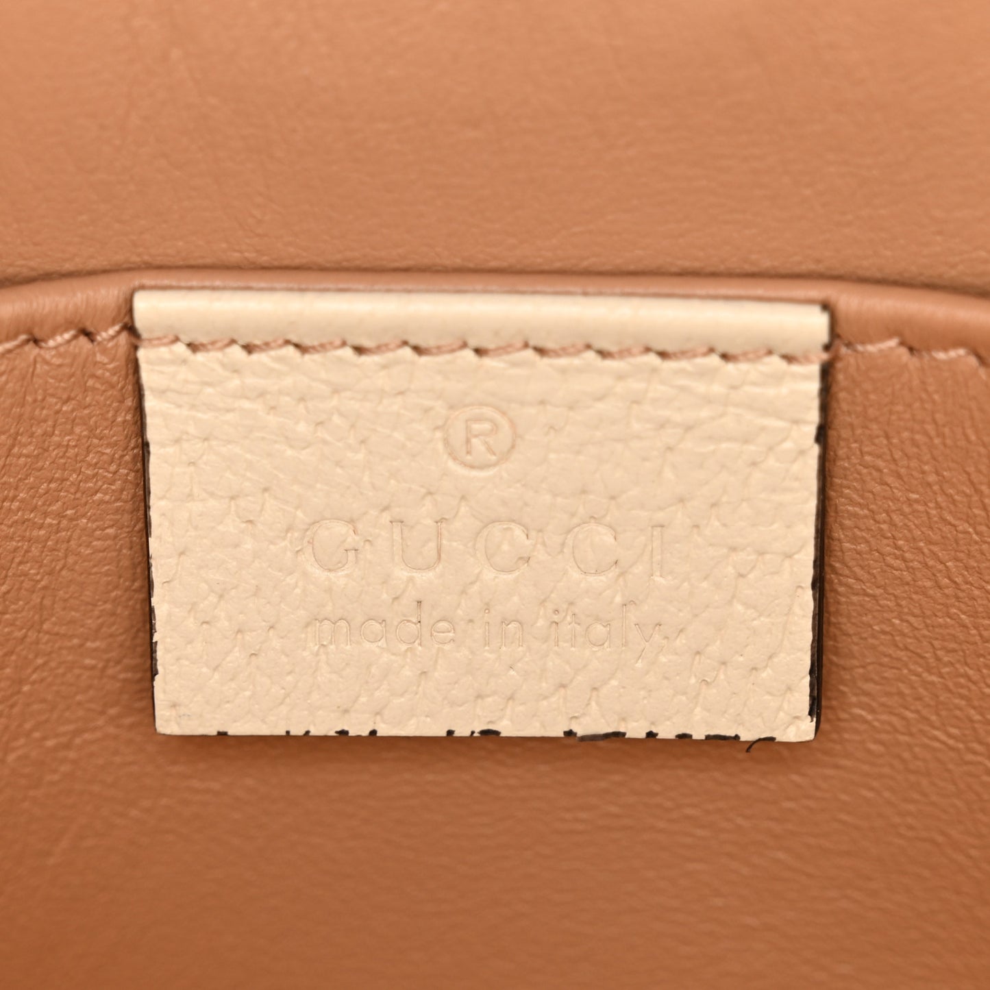 GG Supreme Monogram Berry Textured Dollar Calfskin Small Padlock Tote Beige Ebony Light Copper Mystic White