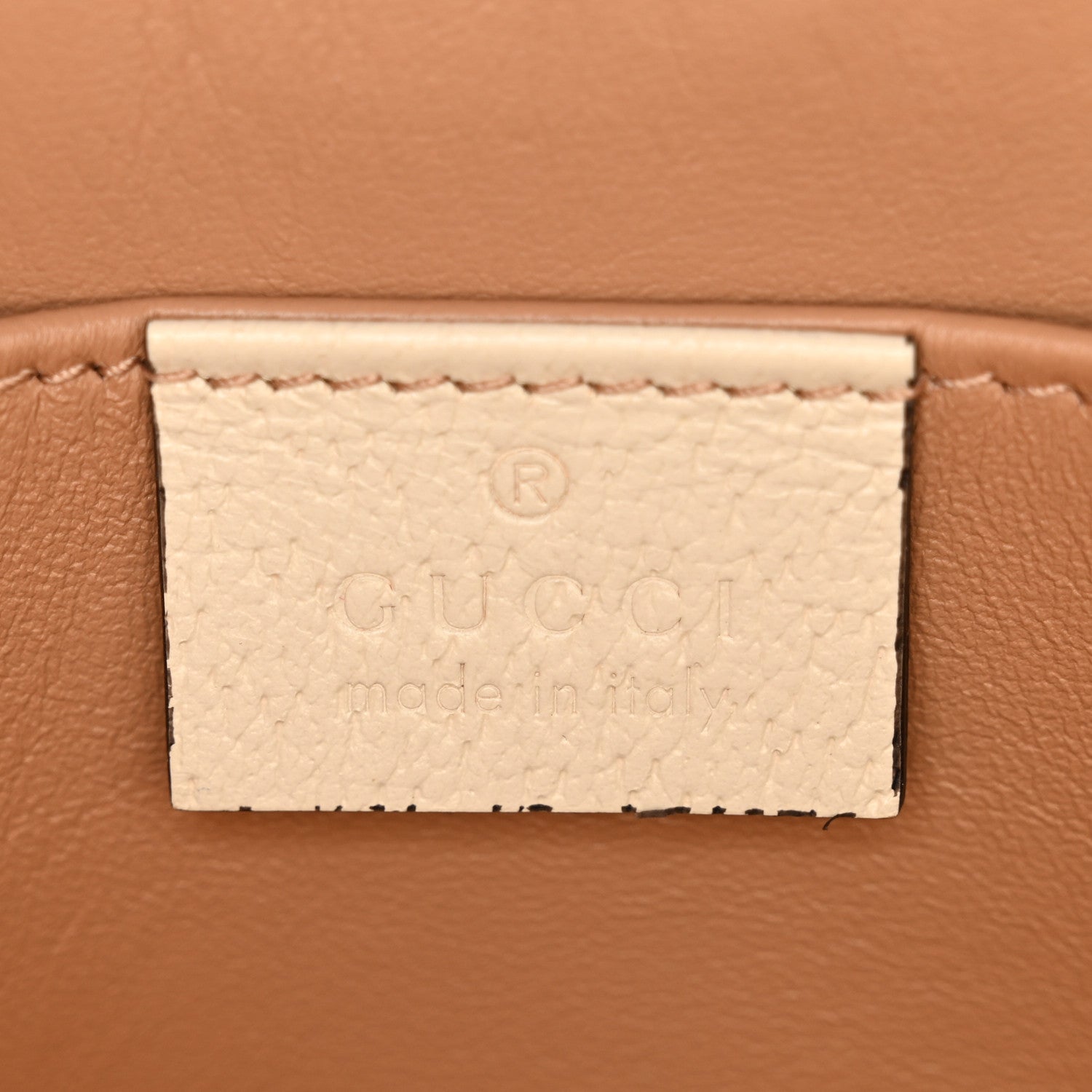 Gucci GG Supreme Monogram Berry Textured Dollar Calfskin Small Padlock Tote Beige Ebony Light Copper Mystic White 6 of 14
