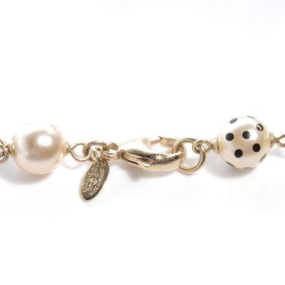 Chanel Pearl CC Coco Choker Necklace Ivory Black Gold 4 of 5