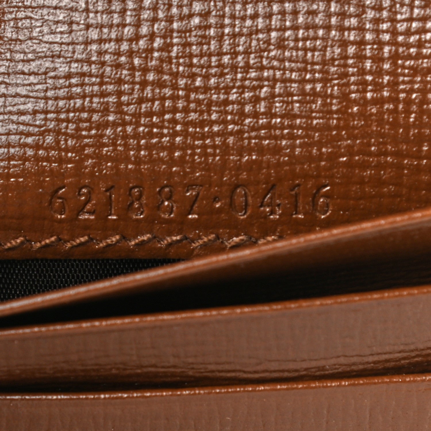 Gucci GG Supreme Monogram Horsebit 1955 Card Case Wallet Beige Ebony Brown Sugar 7 of 7