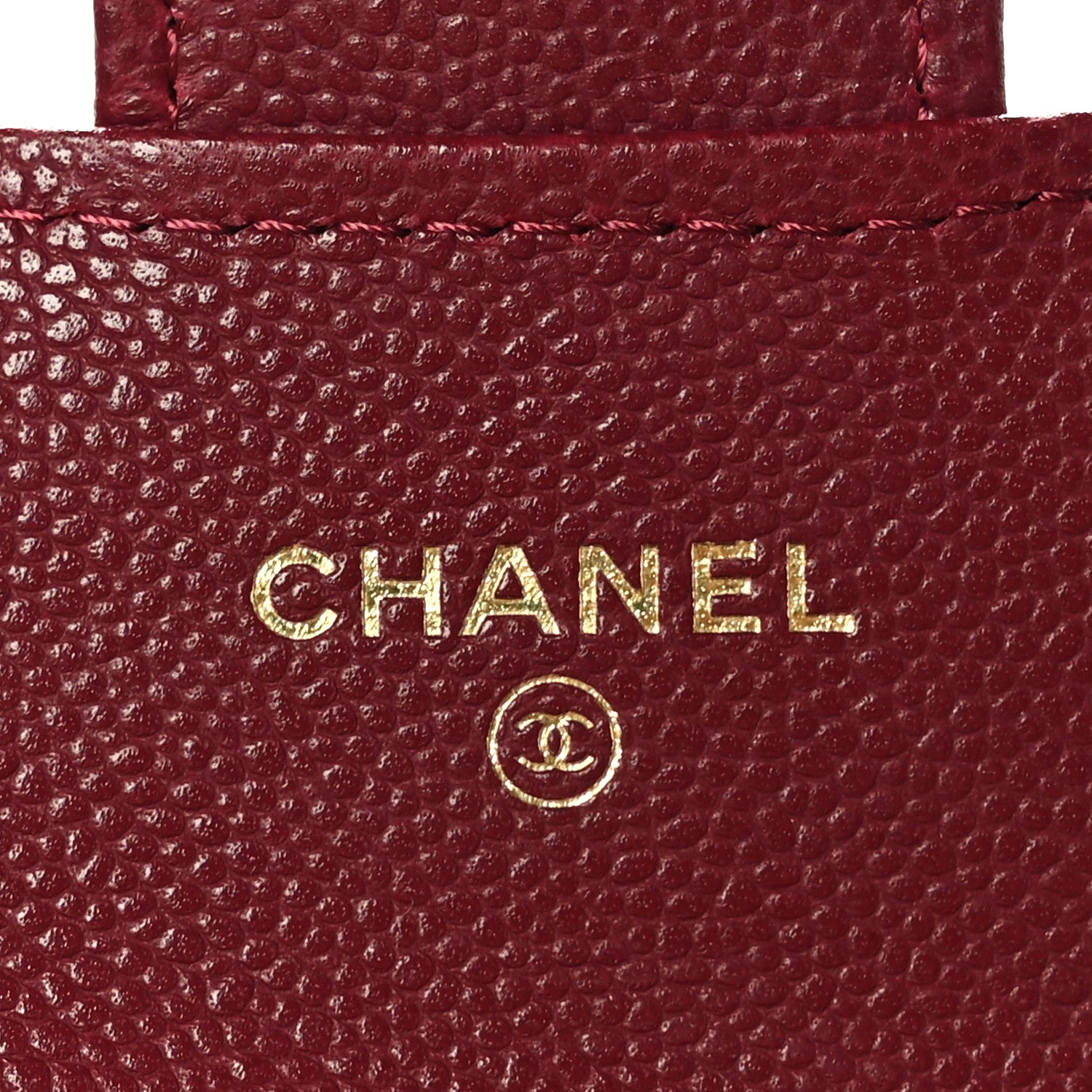 Chanel Iridescent Caviar Quilted Flap Card Holder Wallet Burgundy 8 of 9