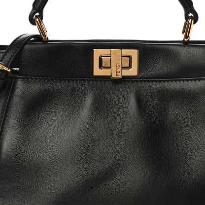 Fendi Nappa Mini Peekaboo Iconic Satchel Black 9 of 14