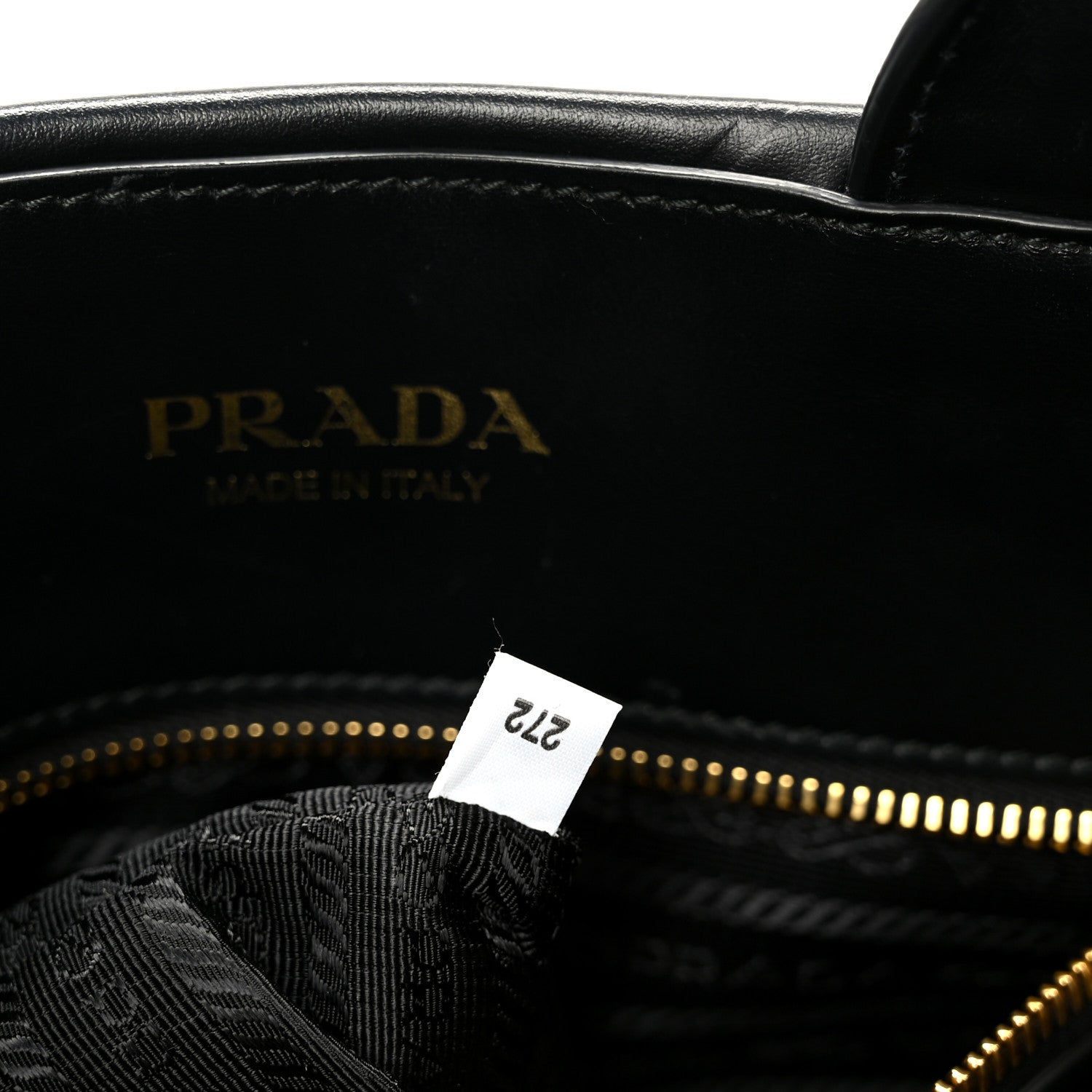 Prada Soft Calfskin Triangolo Symbole Embossed Small Tote Black 7 of 10
