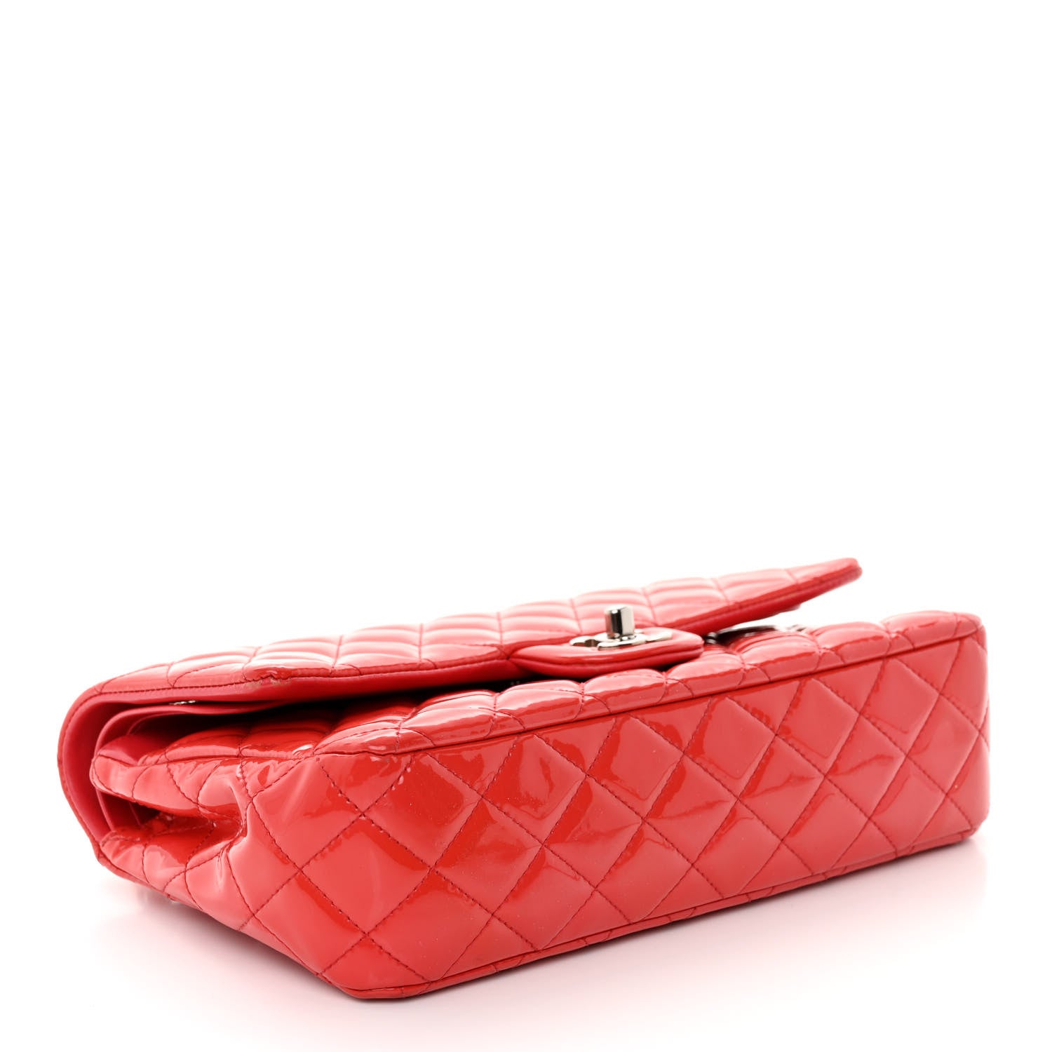Chanel Patent Quilted Medium Double Flap Fuchsia 4 of 11