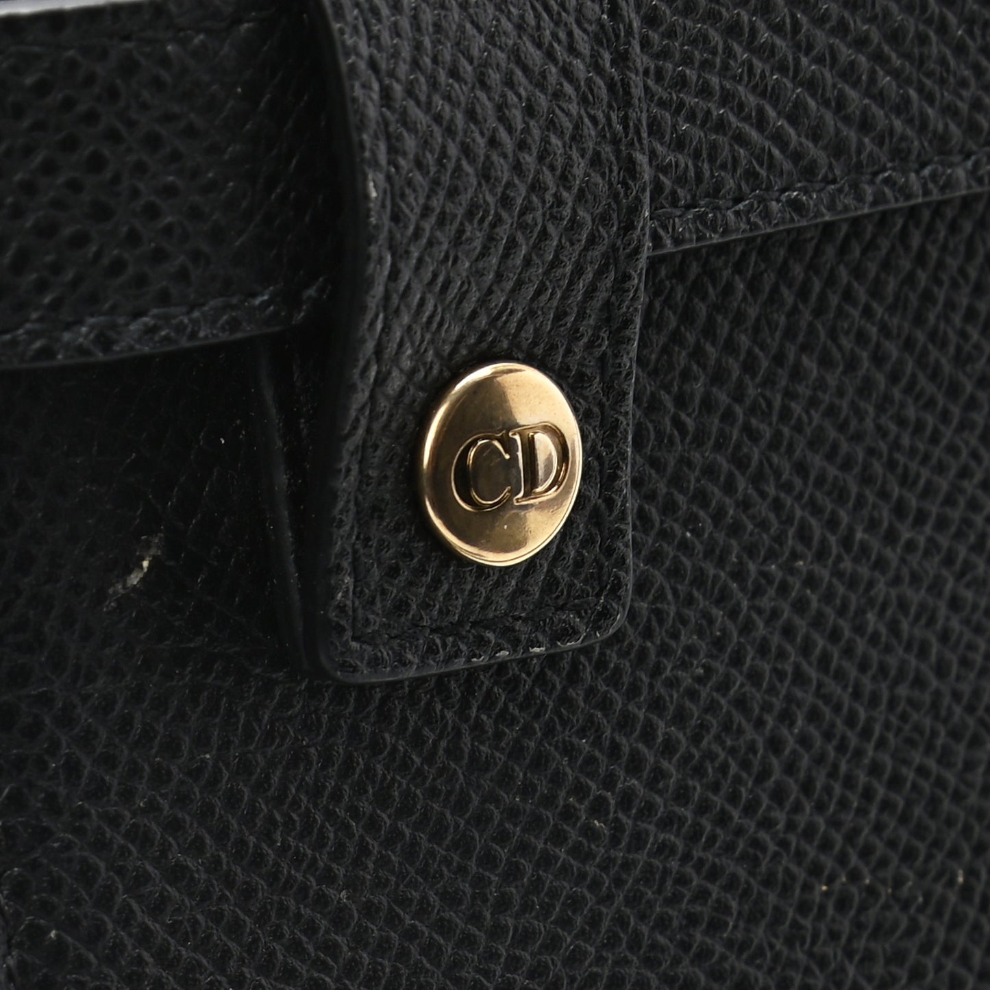 Grained Calfskin Saddle Belt Bag Black