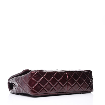 Chanel Patent Quilted Jumbo Single Flap Bordeaux 4 of 9
