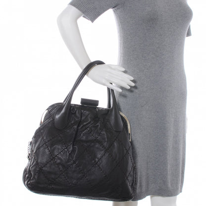 Chanel Lambskin Expandable Stitched Frame Top Bag Dark Brown 2 of 8