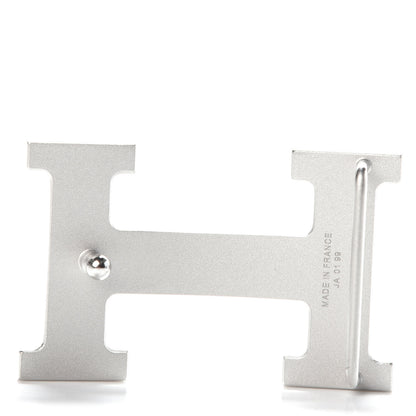 Hermes Palladium Strie 32mm H Belt Buckle 3 of 4