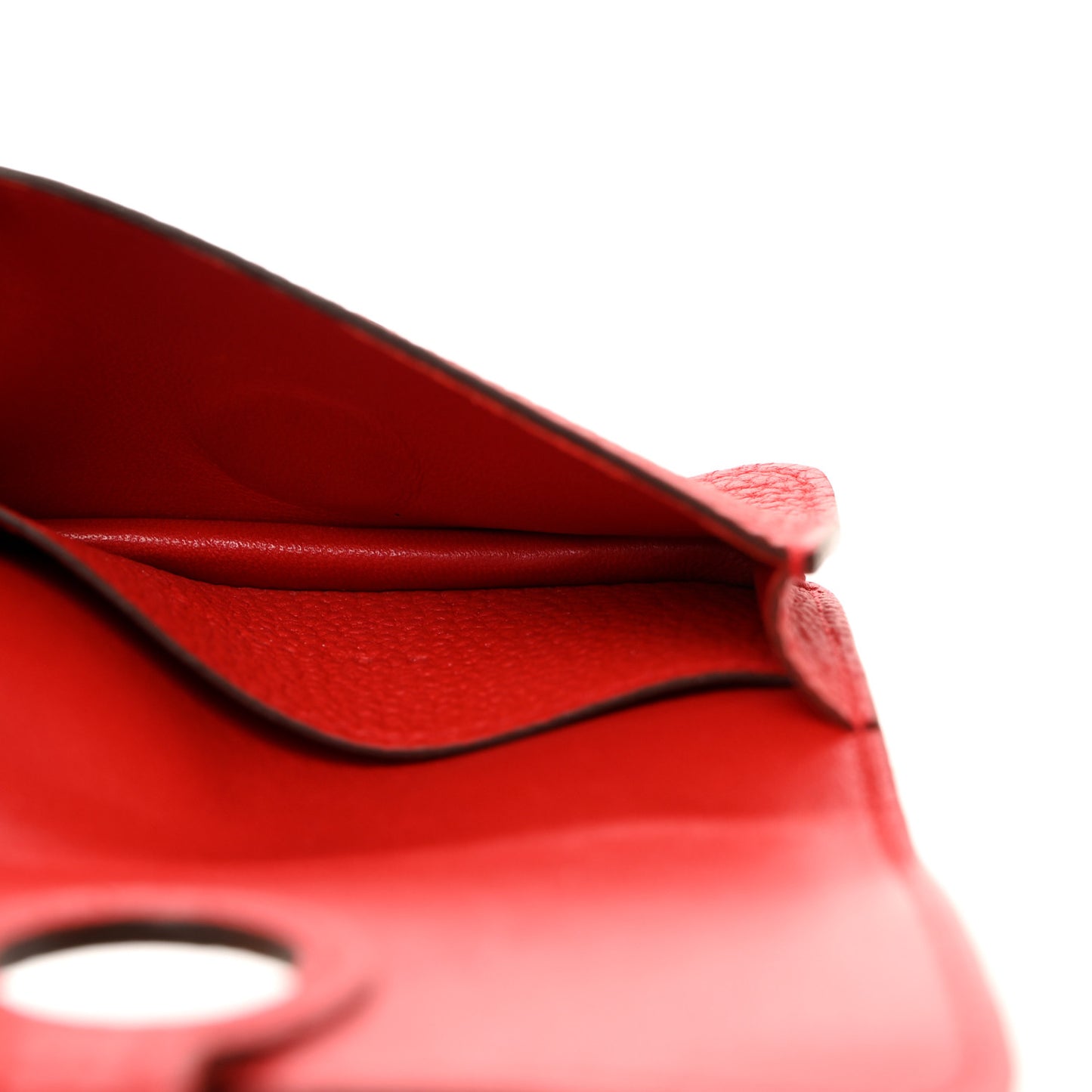 Togo Dogon Card Case Rouge Pivoine