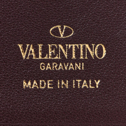 Valentino Garavani Calfskin Rockstud Bi-Fold Card Holder Rouge Pur Cerise 6 of 8