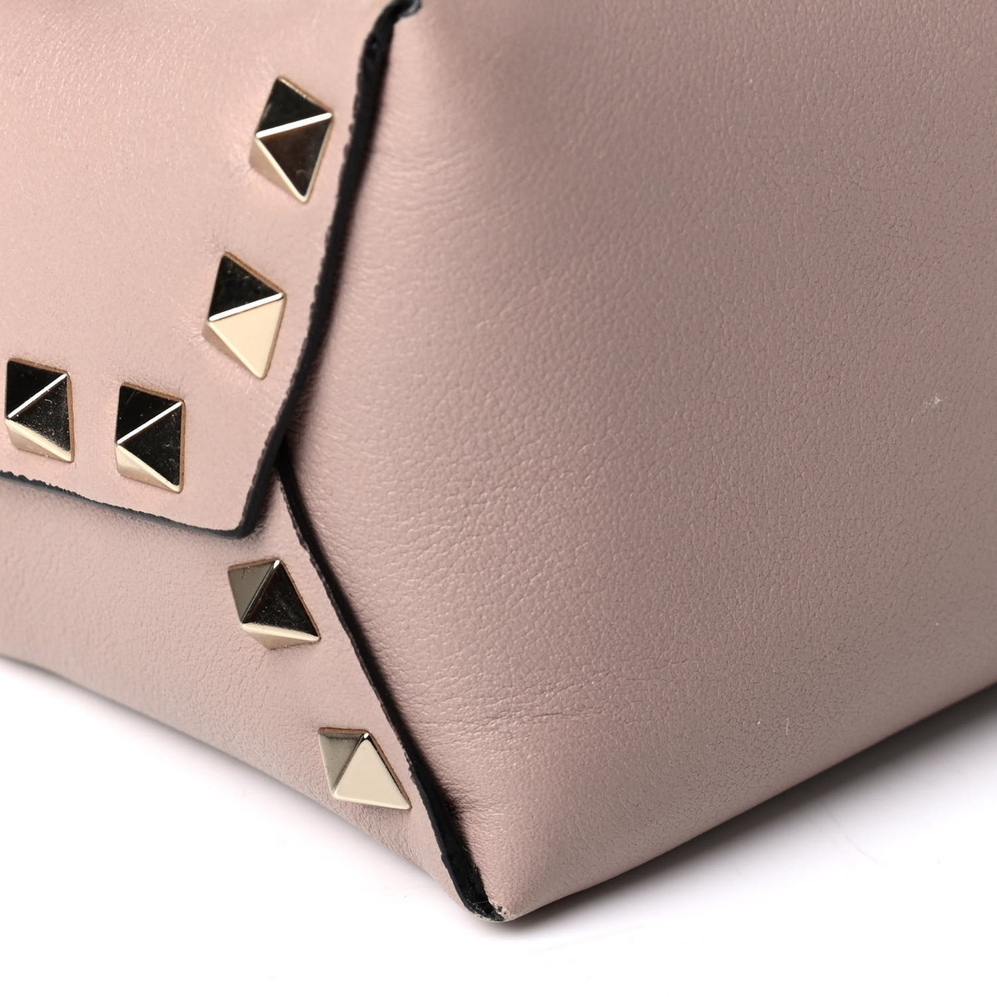 Calfskin Mini Rockstud Crossbody Bag Poudre