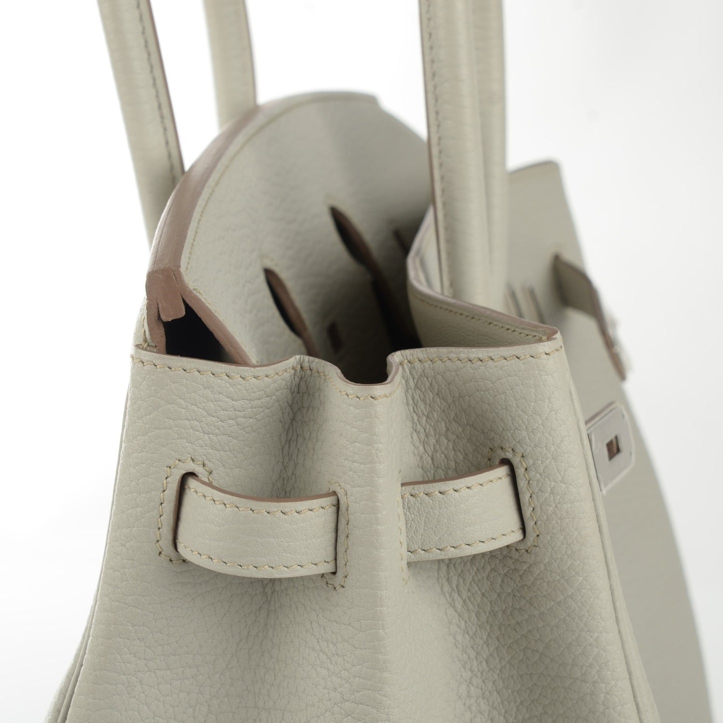Taurillon Clemence Birkin 35 Gris Perle