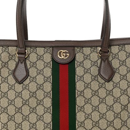 Gucci GG Supreme Monogram Medium Ophidia Shopping Tote Brown 8 of 11