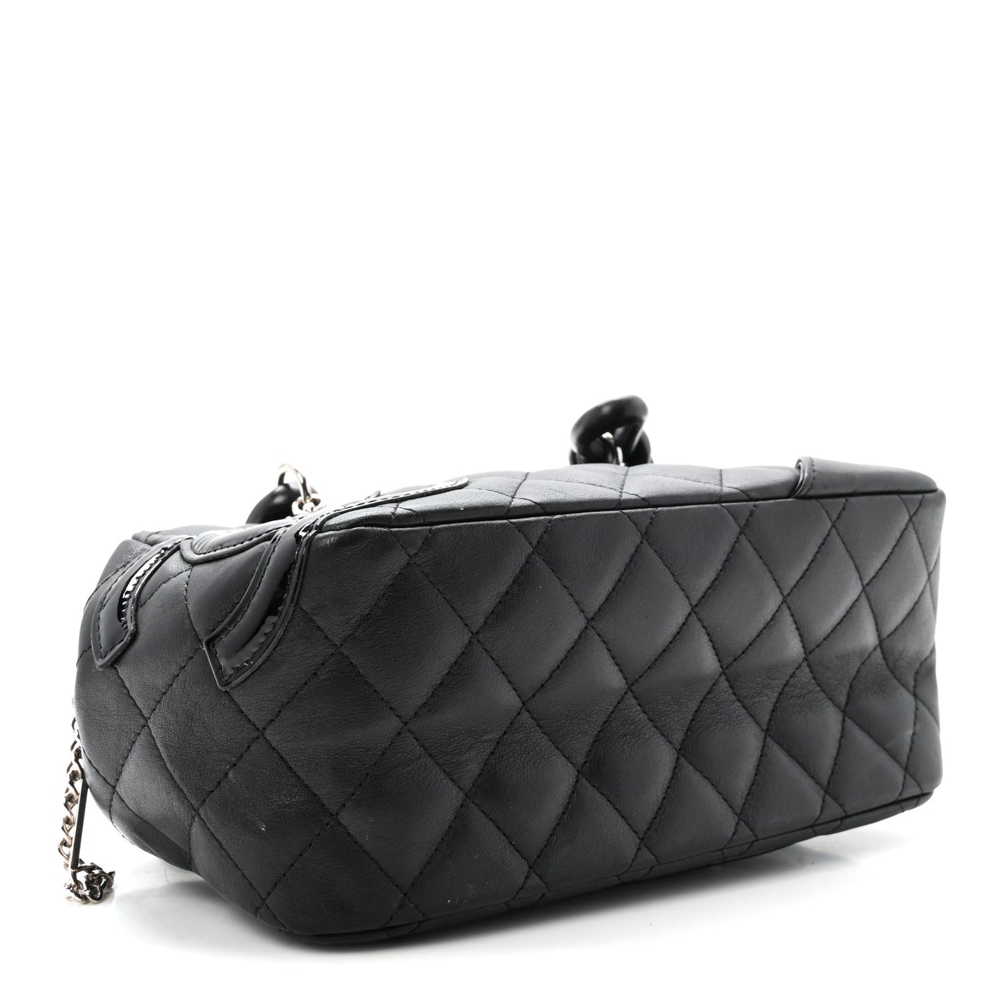 Calfskin Quilted Small Cambon Bowler Black